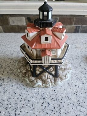Coastal Lighthouse Home Accent - Orange Roof